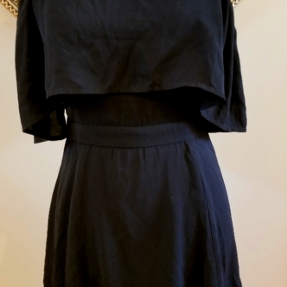 Francesca Black Eyelet Layered Sleeveless Dress - Picture 9 of 10